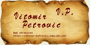 Vitomir Petrović vizit kartica